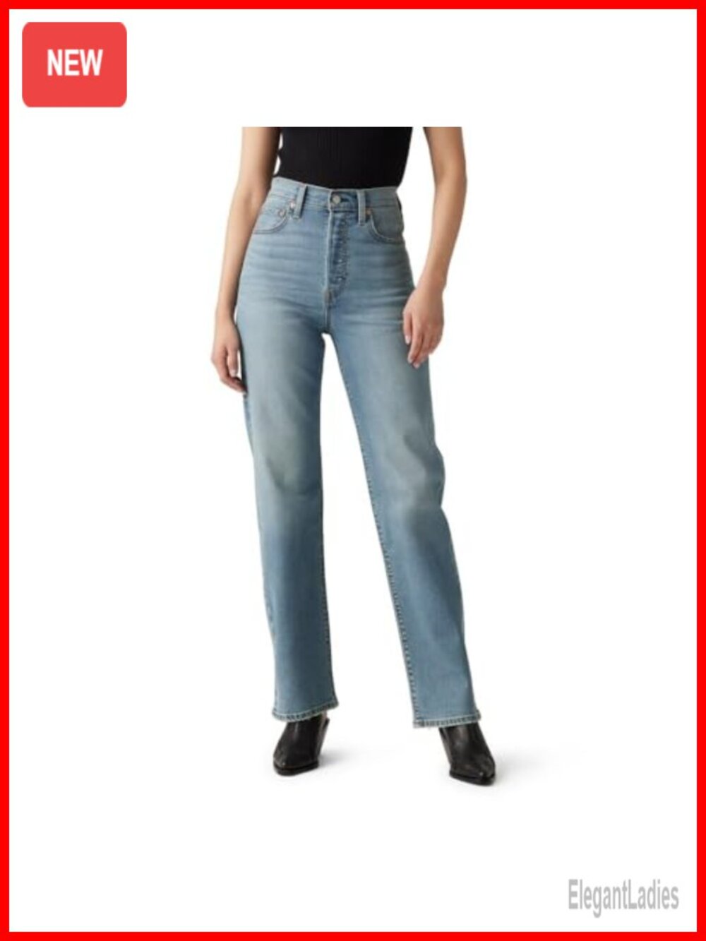 Levi's Ribcage Straight Full Length Jeans - High Rise Stretch Denim
